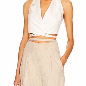 Cult Gaia vaneya top off white
